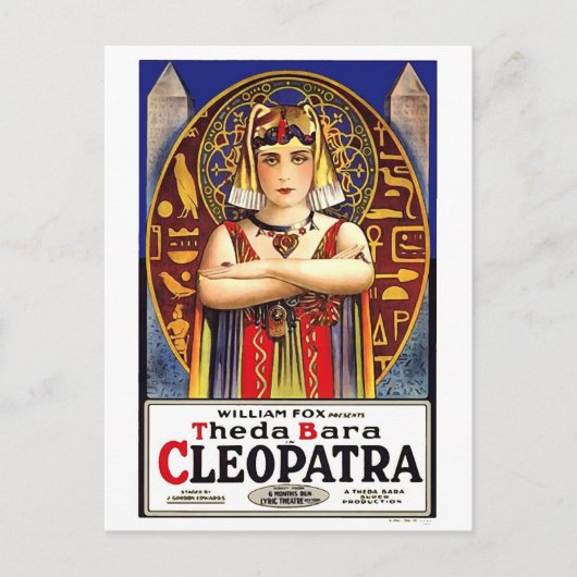 Theda Bara als Cleopatra  Film Briefkaart (Voorkant)