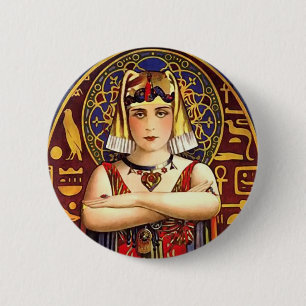 Theda Bara als Vintage Film van Cleopatra Ronde Button 5,7 Cm