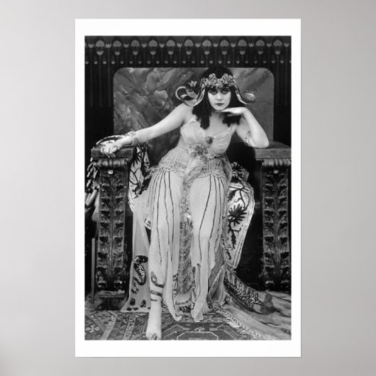 Theda Bara Cleopatra B&W Movie Poster (Voorkant)