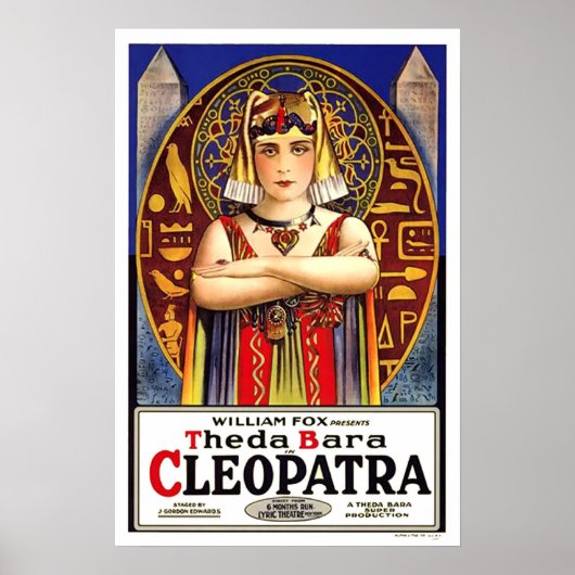 Theda Bara Cleopatra Movie Poster (Voorkant)