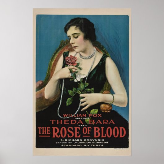 Theda Bara Het Roos van het Poster van de Bloedfil (Voorkant)