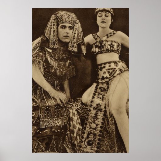 Theda Bara in Cleopatra Silent Movie Poster (Voorkant)