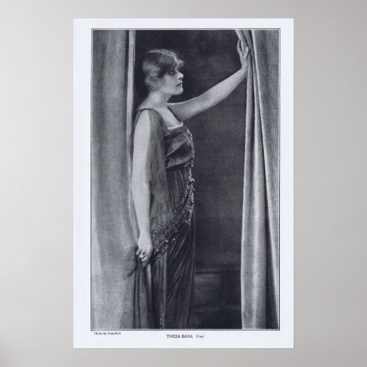 Theda Bara Rotrogravure 1916 Afdruk Poster (Voorkant)