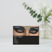 THEDA / DIAMOND STARS EN BLAUWE GEMSTONEN VISITEKAARTJE (Staand voorkant)