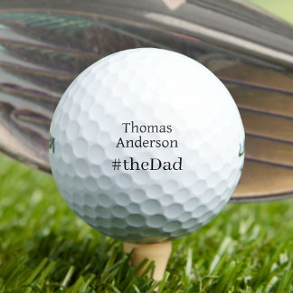 #theDad, Minimalist Typography Name Dad Golfballen