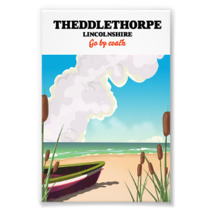Theddlethorpe Lincolnshire reisposter. Foto Afdruk