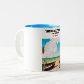 Theddlethorpe Lincolnshire reisposter. Tweekleurige Koffiemok (Voorkant links)