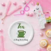 Thee A Hug in een Mok papier Borden Papieren Bordje (Feest)