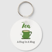 Thee A Hug in een Mok Sleutelhanger (Achterkant)