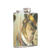 "Thee alsjeblieft!" Elegante hond Bulldog Heupfles (Rechts)