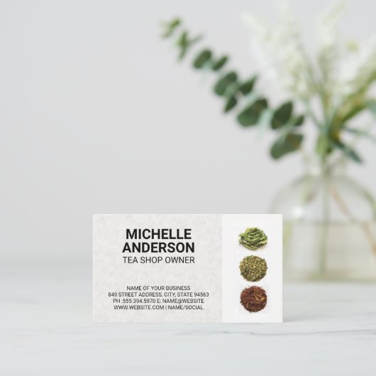 Thee Assortimenten Visitekaartje (Staand voorkant)