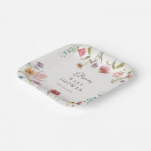 Thee Baby Shower Borden met Bloemen Papieren Bordje (Gebogen)