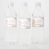 Thee Baby Shower Pastelkleurige Bloem Waterfles La Waterfles Etiket (Flessen)