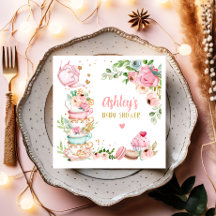 Thee Baby shower Roze Bloemenmeisje Baby is Brouwe