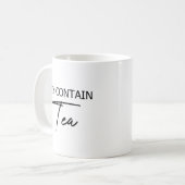 Thee bevatten - typografie script citaat koffiemok (Voorkant links)