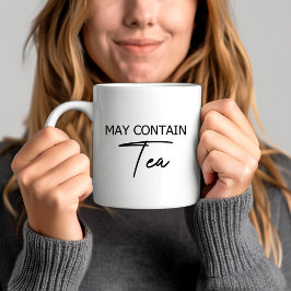 Thee bevatten - typografie script citaat koffiemok
