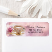 Thee bij Bruidsontbijt Roze | Retouradres Sticker (Insitu)