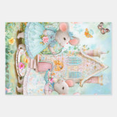 Thee bij tuin illustratie inpakpapier vel (Voorkant 2)