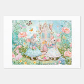 Thee bij tuin illustratie inpakpapier vel (Voorkant)