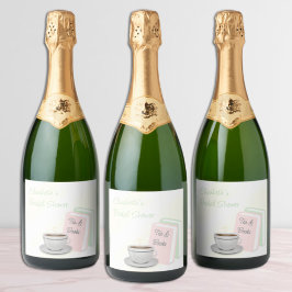 Thee & Boeken Bruidsmeisje Borrel Sparkling Wijnetiket