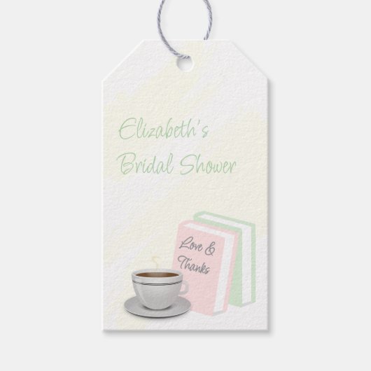 Thee & Boeken Bruidsmeisjesfeest Cadeaulabel (Voorkant)