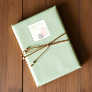 Thee & Boeken Bruidsmeisjesfeest Mysterieboek Vierkante Sticker