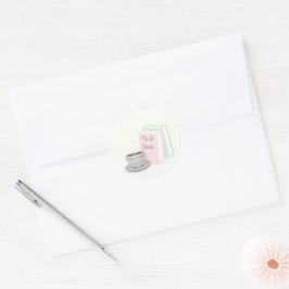 Thee & Boeken Bruidsmeisjesfeest Ronde Sticker