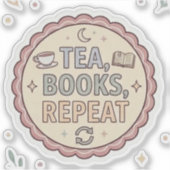 Thee Boeken Herhalen Sticker (Voorkant)