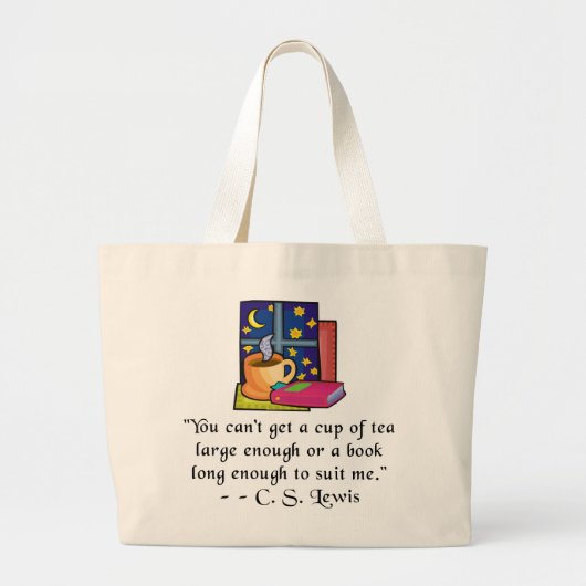 Thee & Boeken Natural Jumbo Tas (Voorkant)