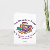 Thee & Boeken w Quote Notecard Kaart (Achterkant)