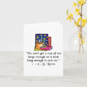 Thee & Boeken w Quote Notecard Kaart (Gele Bloem)