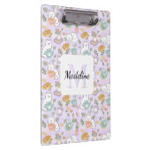 Thee & Boekerige Katten Gepersonaliseerde Monogram Klembord (Rechts)