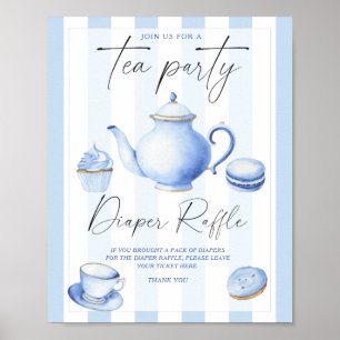 Thee borrelende baby shower met luierspel poster