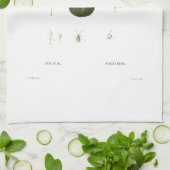 Thee : BOTANISCH : REDOUTÉ : VEGS Theedoek (Gevouwen)