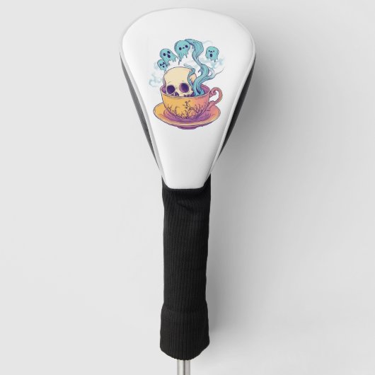 Thee & Botten � Grappige Ontspannen Schedel Golfheadcover (Voorkant)