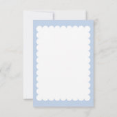 Thee Brouwen Script Blauwe Thema Script Baby Showe Bedankkaart (Achterkant)