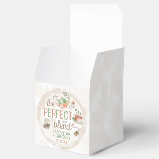 Thee bruids bruiloft douche de perfecte blend part bedankdoosjes (Geopend)