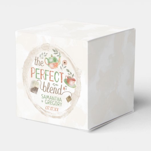 Thee bruids bruiloft douche de perfecte blend part bedankdoosjes (Achterkant)