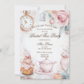 Thee Bruids douche uitnodiging, Alice bruids thee Kaart (Voorkant)