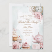 Thee Bruids douche uitnodiging, Alice bruids thee Kaart (Voorkant)