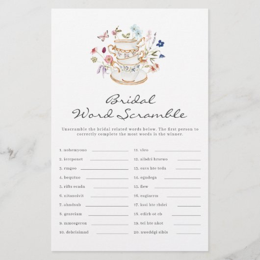Thee bruids woord scamble spel (Voorkant)