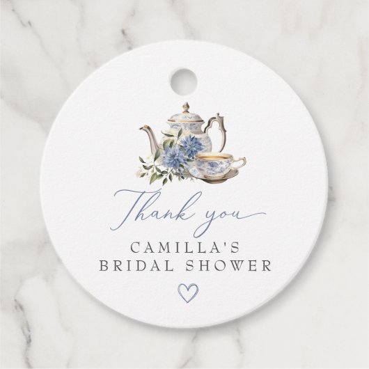 Thee Bruiloft Bridal Shower Bedankjes Labels (Voorkant)