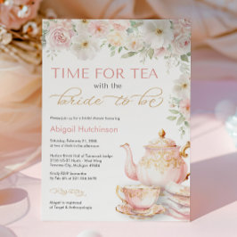 Thee Bruiloft Bridal Shower Uitnodiging