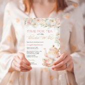 Thee Bruiloft Bridal Shower Uitnodiging