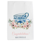 Thee Bruiloft Feest Medium Cadeauzakje (Voorkant)