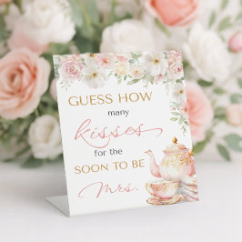 Thee Bruiloft Feestje Raad Hoeveel Reclamebord Met Voetstuk