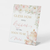 Thee Bruiloft Raadt Hoeveel Reclamebord Met Voetstuk (Voorkant)