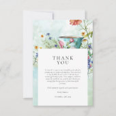 Thee Bruiloftsfeest met Bloemen Bedankkaart (Voorkant)