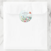 Thee Bruiloftsfeest met bloemen Ronde Sticker (Tas)