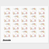 Thee Bruiloftsfeest Wilde Bloemen Vierkante Sticker (Vel)